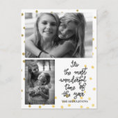 2枚の写真が脚本に残る1年の中で最も素晴らしい時 ポストカード (正面)