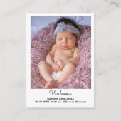 2枚の写真が誕生のお知らせ |カー生まれたばかりのド エンクロージャーカード (正面)