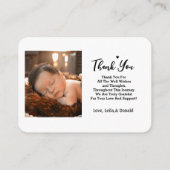 2枚の写真が誕生のお知らせ |新生児 エンクロージャーカード (裏面)