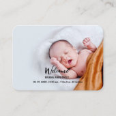 2枚の写真が誕生のお知らせ |新生児 エンクロージャーカード (正面)