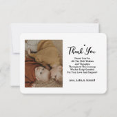 2枚の写真が誕生のお知らせ |新生児 案内状 (裏面)