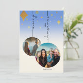 2枚の写真が飾れるクリスマスのオーナメント シーズンカード (スタンド正面)