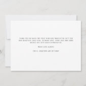 2枚の写真がScript Loveの感謝してい誕生 案内状 (裏面)