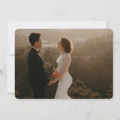 2枚の写真でおしゃれに！秘密の結婚発表 招待状 (裏面)
