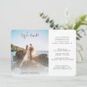 2枚の写真でお伝えする、ふたりの駆け落ち結婚発表 招待状 (スタンド正面)