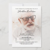 2枚の写真でお別れ　人生・葬儀・追悼を祝う 招待状 (正面)