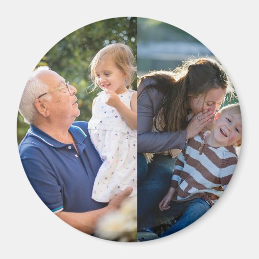 2枚の写真でオリジナル写真を作成 マグネット (正面)