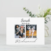 2枚の写真で見る、あなたは私のブライズメイドになってくれる？ 招待状 (スタンド正面)