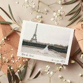 2枚の写真とカリグラフィー 結婚式のお礼カード 招待状