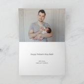 2枚の写真とタイプライター文字 |お父様の日 カード (内部)