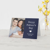 2枚の写真とタイプライター文字 |お父様の日 カード (黄色い花)