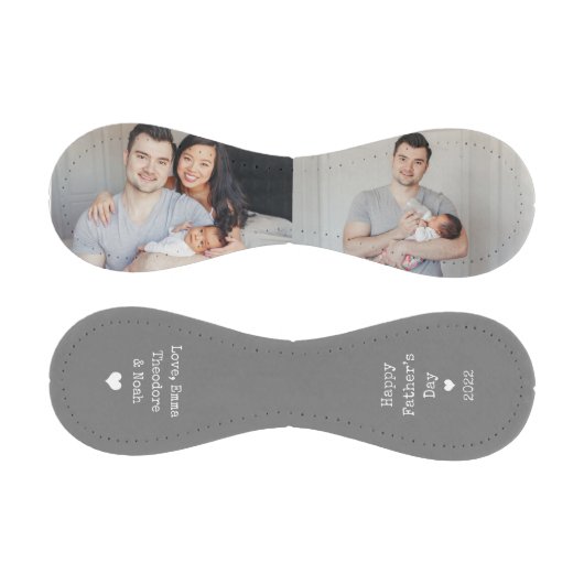 2枚の写真とタイプライター文字 |お父様の日 野球ボール (パネル)