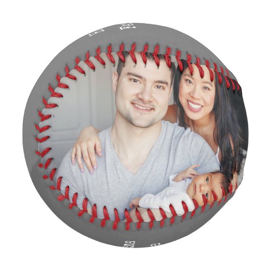 2枚の写真とタイプライター文字 |お父様の日 野球ボール (正面左)