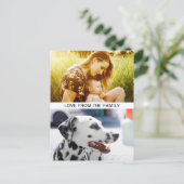 2枚の写真とメッセージをポストカード ポストカード (スタンド正面)