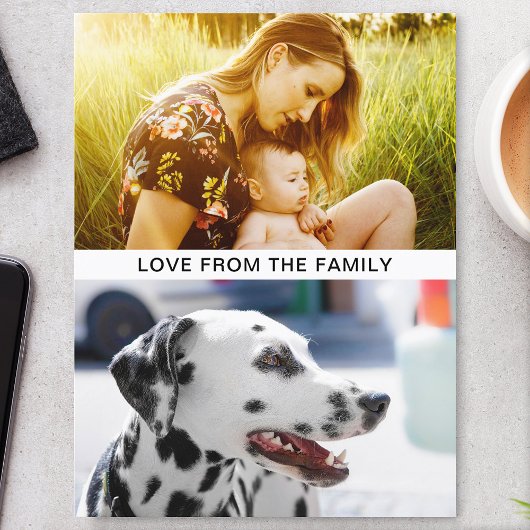 2枚の写真とメッセージをポストカード ポストカード