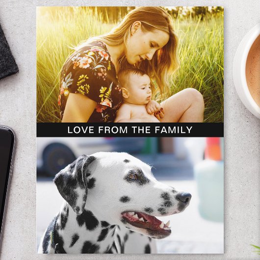 2枚の写真とメッセージをポストカード ポストカード