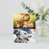 2枚の写真とメッセージをポストカード ポストカード (スタンド正面)