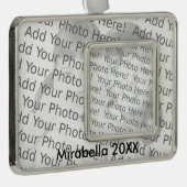 2枚の写真と文字 シルバープレートフレームオーナメント (右)
