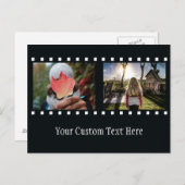 2枚の写真と文字「フィルムストリップ」はがき ポストカード (正面/裏面)