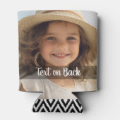 2枚の写真と自分のスナップチャットミーム 缶クーラー (裏面)