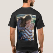 2枚の写真のオリジナル両面プリント Tシャツ (裏面)