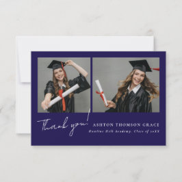 2枚の写真のコラージュモダンデザイン サンキューカード