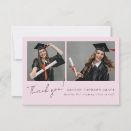 2枚の写真のコラージュモダンデザイン サンキューカード