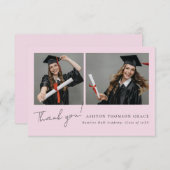 2枚の写真のコラージュモダンデザイン サンキューカード (正面/裏面)