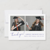 2枚の写真のコラージュモダンデザイン サンキューカード (正面)