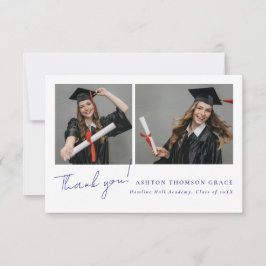 2枚の写真のコラージュモダンデザイン サンキューカード