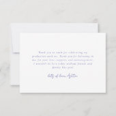 2枚の写真のコラージュモダンデザイン サンキューカード (裏面)