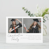 2枚の写真のコラージュモダンデザイン 招待状 (スタンド正面)