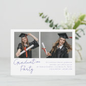 2枚の写真のコラージュモダンデザイン 招待状 (スタンド正面)