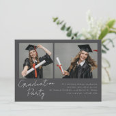 2枚の写真のコラージュモダンデザイン 招待状 (スタンド正面)