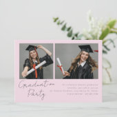 2枚の写真のコラージュモダンデザイン 招待状 (スタンド正面)