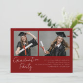 2枚の写真のコラージュモダンデザイン 招待状 (スタンド正面)