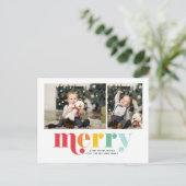 2枚の写真の中の非常にメリーなクリスマスギャラリー シーズンポストカード (スタンド正面)