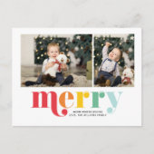 2枚の写真の中の非常にメリーなクリスマスギャラリー シーズンポストカード (正面)