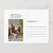 2枚の写真の卒業式が日付を保存 案内ポストカード (裏面)