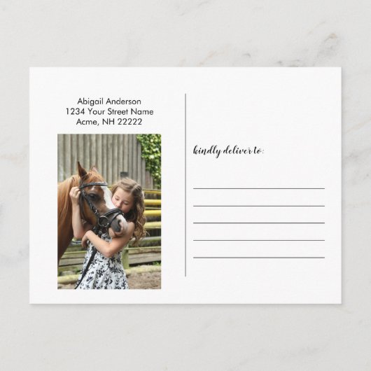 2枚の写真の卒業式が日付を保存 案内ポストカード (裏面)