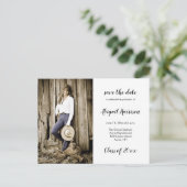 2枚の写真の卒業式が日付を保存 案内ポストカード (スタンド正面)