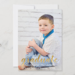 2枚の写真の卒業発表のスクリプト 招待状