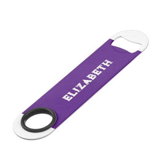 2枚の写真の名前イニシャル白紫 スピード栓抜き (正面アングル)