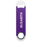 2枚の写真の名前イニシャル白紫 スピード栓抜き (正面)