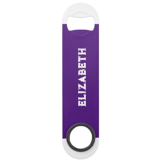 2枚の写真の名前イニシャル白紫 スピード栓抜き (正面)