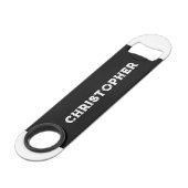 2枚の写真の名前イニシャル白 スピード栓抜き (正面アングル)