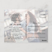 2枚の写真の変更日結婚付の作成 ポストカード (裏面)