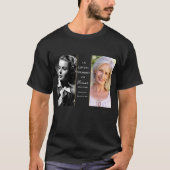 2枚の写真の昔と今 追悼メモリアルライフセレブレーション Tシャツ (正面)