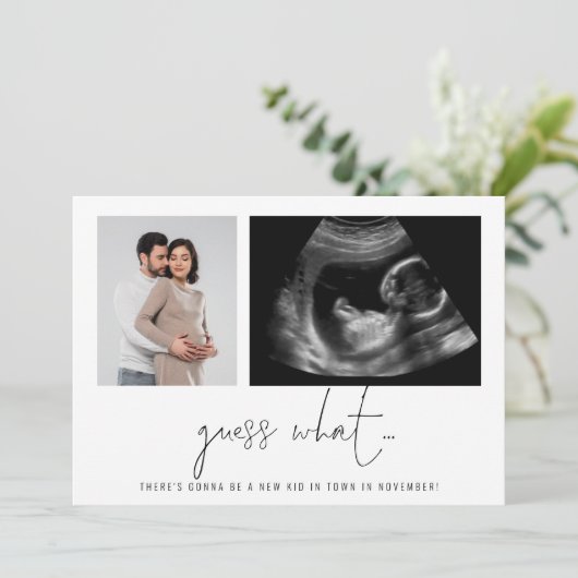 2枚の写真は何のスクリプト妊娠発表を推測 案内状 (スタンド正面)