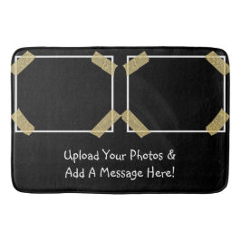 2枚の写真をアップロードして個人用カスタムメッセージを追加する バスマット